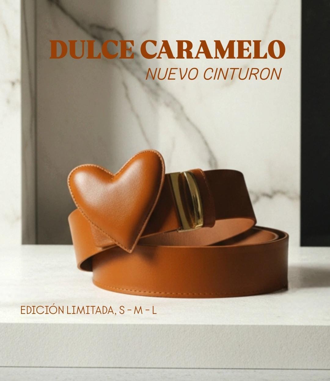 CINTURON LOVE CARAMELO GUANTE
